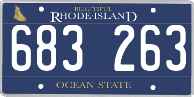 RI license plate 683263