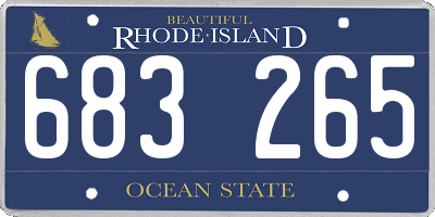 RI license plate 683265
