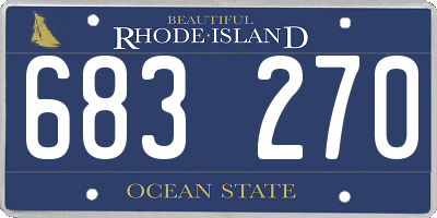 RI license plate 683270