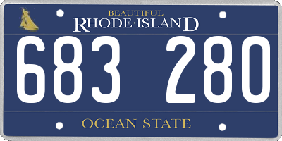 RI license plate 683280