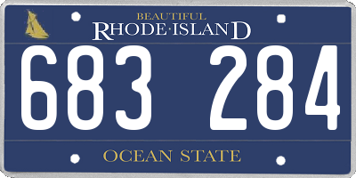 RI license plate 683284