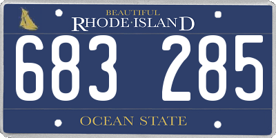 RI license plate 683285