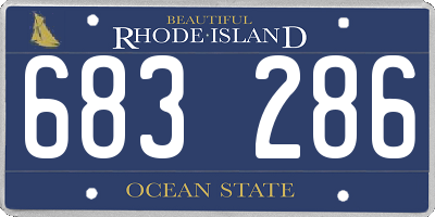 RI license plate 683286