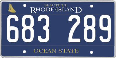 RI license plate 683289