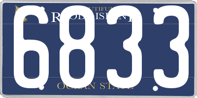 RI license plate 6833