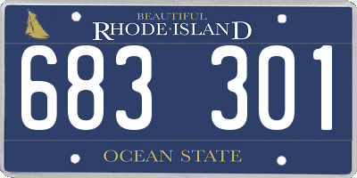 RI license plate 683301