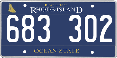 RI license plate 683302