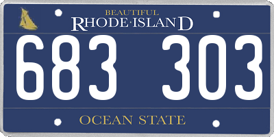 RI license plate 683303