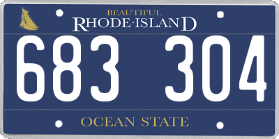 RI license plate 683304