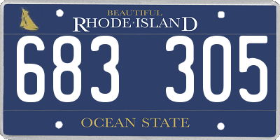 RI license plate 683305