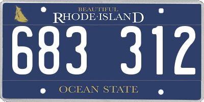 RI license plate 683312