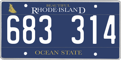 RI license plate 683314