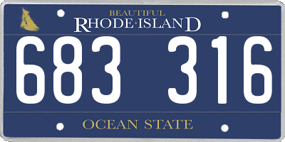 RI license plate 683316