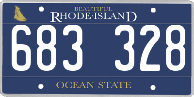 RI license plate 683328