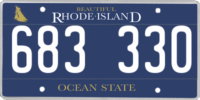 RI license plate 683330