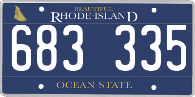 RI license plate 683335