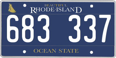 RI license plate 683337