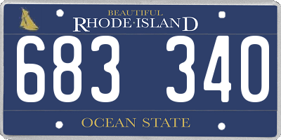 RI license plate 683340