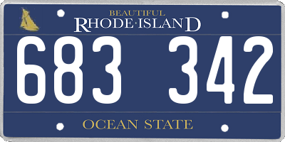 RI license plate 683342