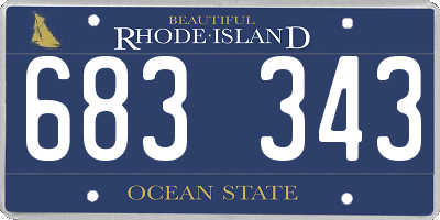 RI license plate 683343