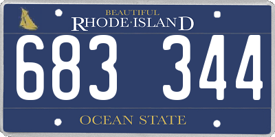 RI license plate 683344