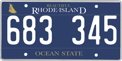 RI license plate 683345