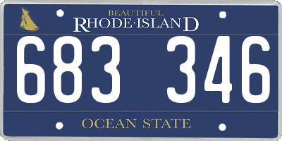 RI license plate 683346