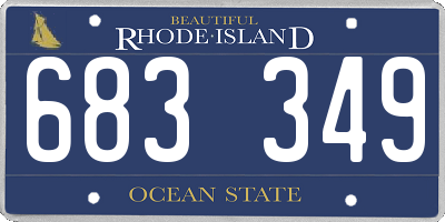 RI license plate 683349