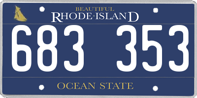 RI license plate 683353