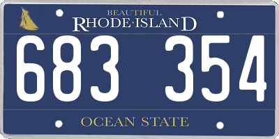 RI license plate 683354