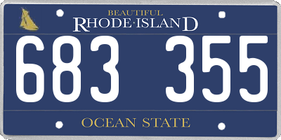 RI license plate 683355