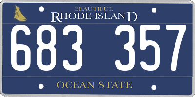RI license plate 683357