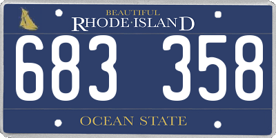 RI license plate 683358
