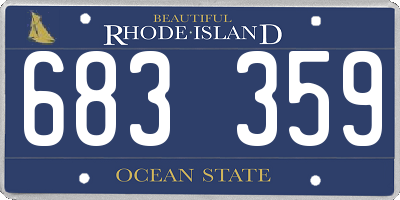 RI license plate 683359