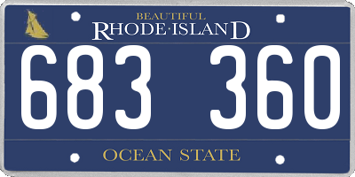 RI license plate 683360