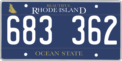 RI license plate 683362