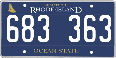 RI license plate 683363