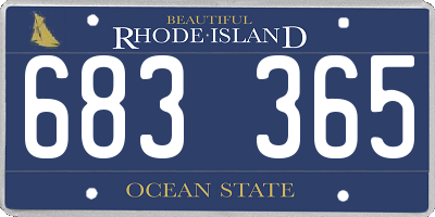 RI license plate 683365