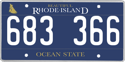 RI license plate 683366