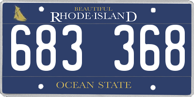 RI license plate 683368