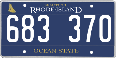 RI license plate 683370