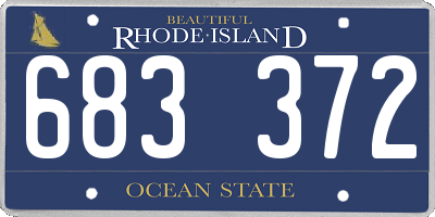 RI license plate 683372