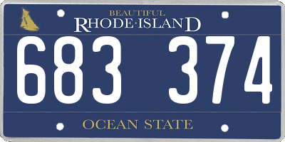 RI license plate 683374