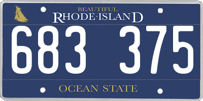 RI license plate 683375