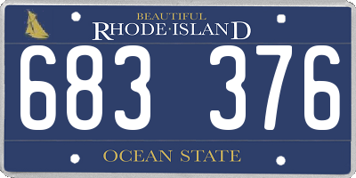 RI license plate 683376