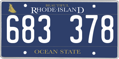 RI license plate 683378
