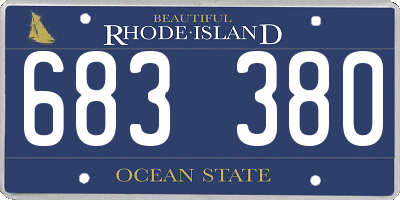 RI license plate 683380