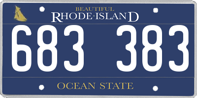 RI license plate 683383