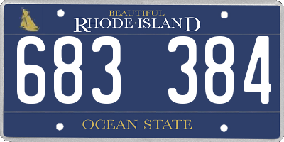 RI license plate 683384