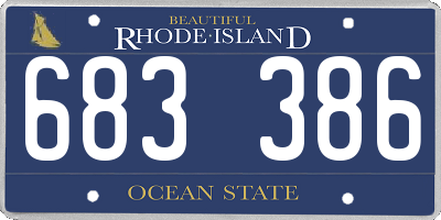 RI license plate 683386